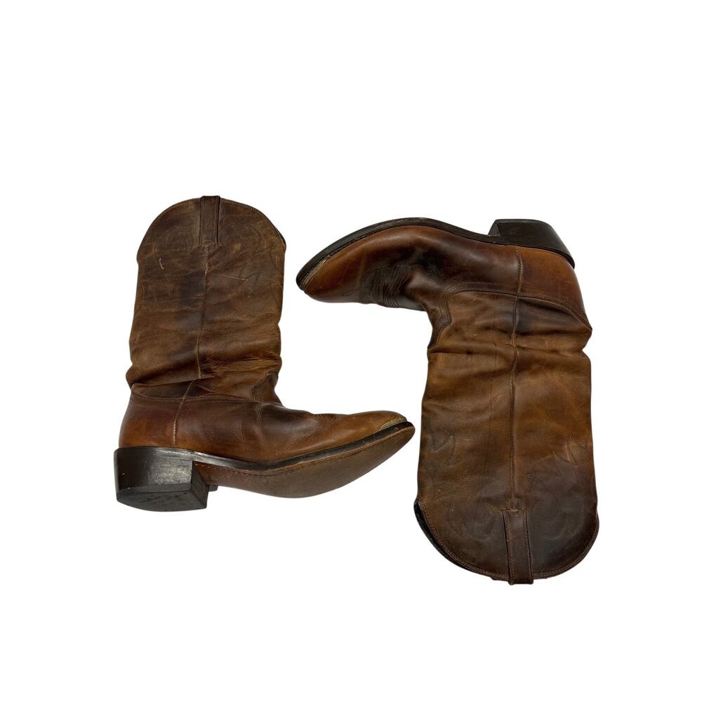Durango Men’s Brown Leather Western Cowboy Boots Size 11 Distressed Scuffed